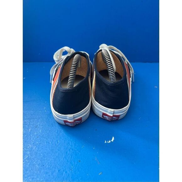 Vans Women's Authentic Sf Retro Stripes Dress Blues Canvas shoes Size 6 NIB - Picture 3 of 6